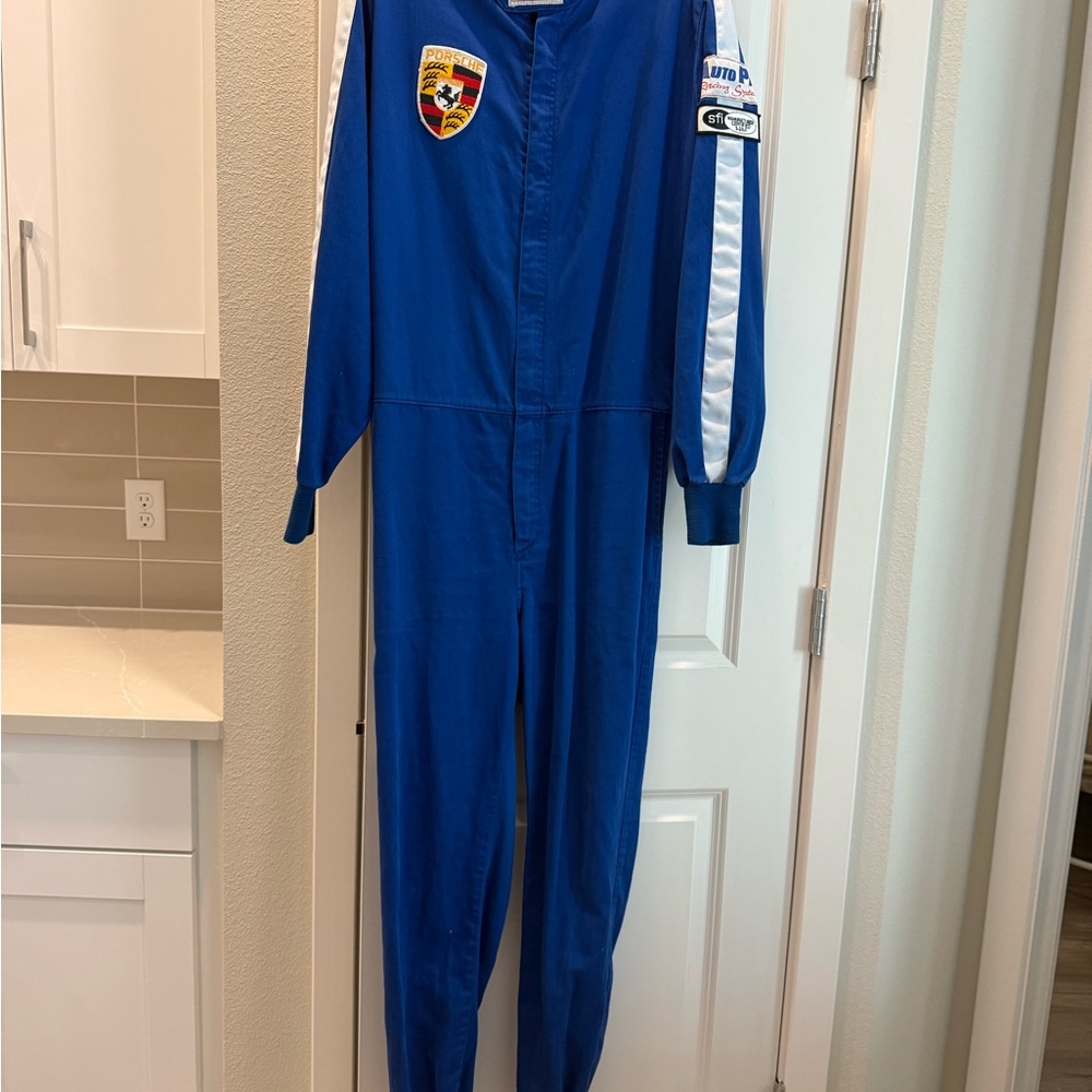 Womens Blue Racing Jumpsuit Size M